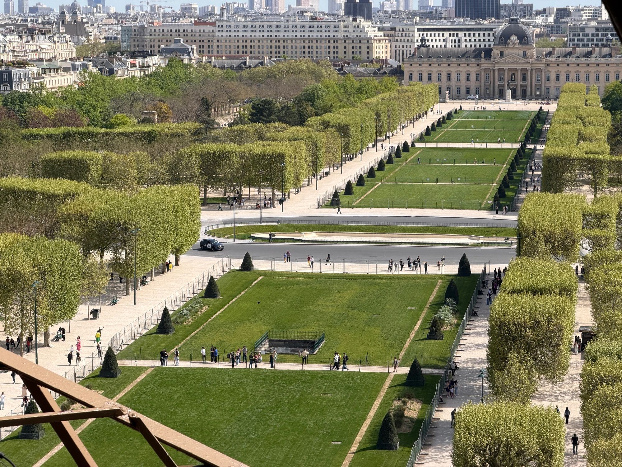 Paris cityscape overlooking Champ de Mars